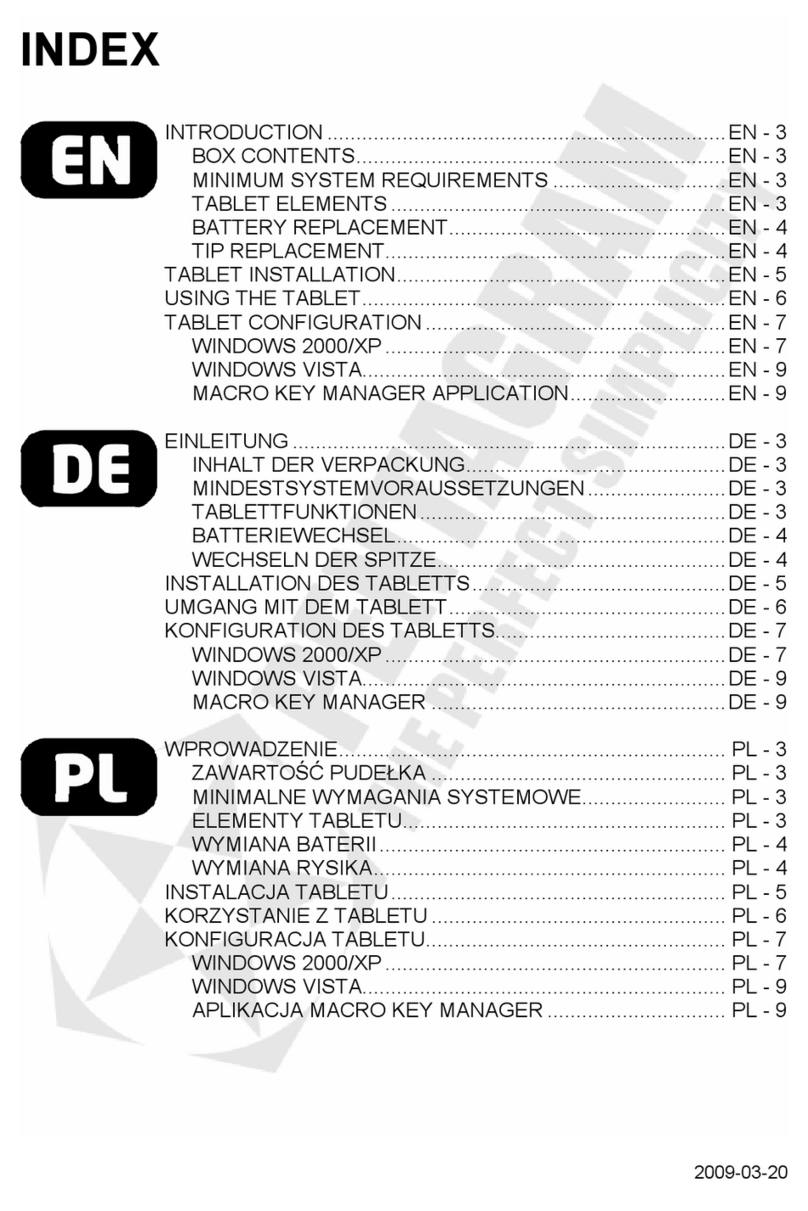 Pentagram ThinType (P 2006) Installation and operation manual