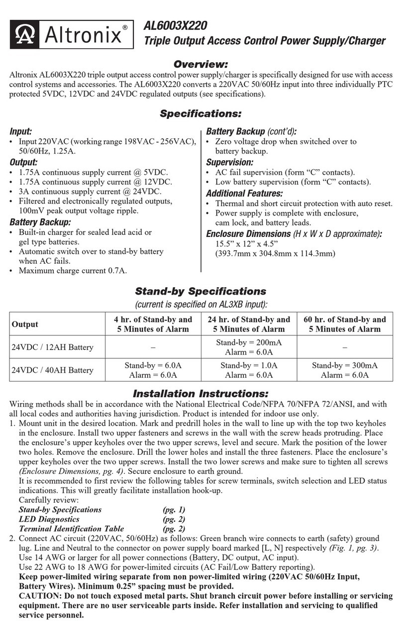 Altronix AL6003X220 User manual Altronix AL6003X220 User manual