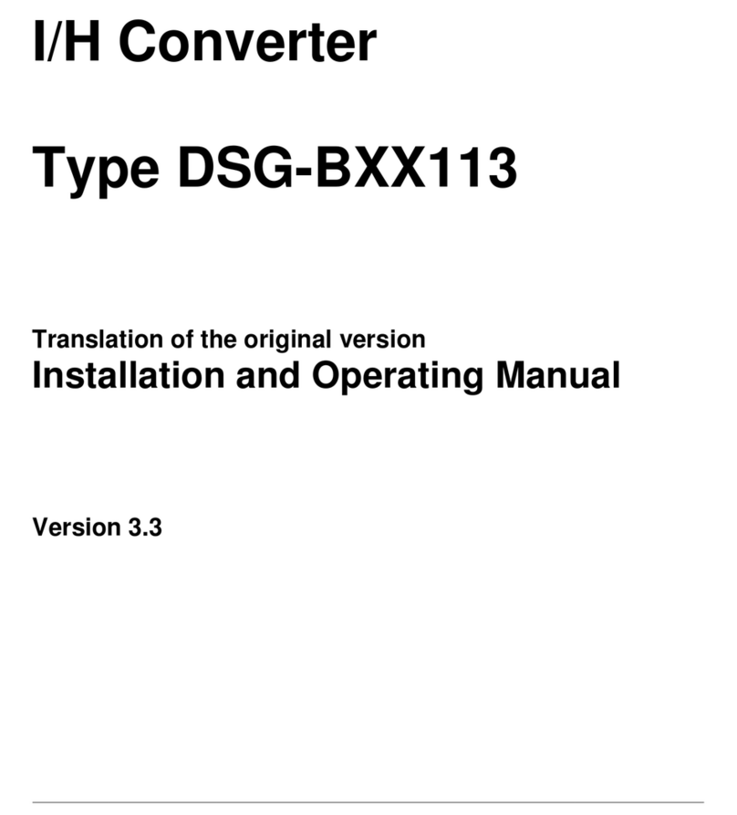 Voith DSG-BXX113 Installation and operating manual