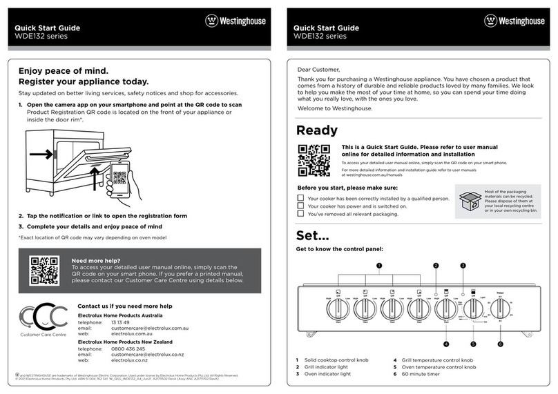 Westinghouse WDE132 Series User manual