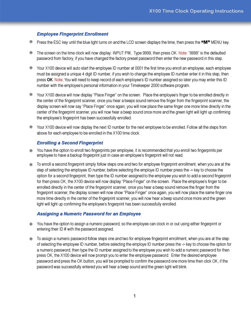 Bioelectronix X100 operating instructions
