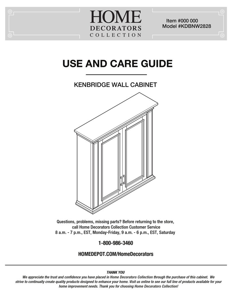 Home Decorators Collection KDBNW2828 Use and care guide