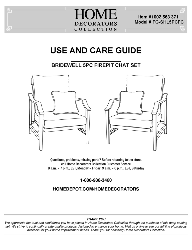 Home Decorators Collection FG-SHL5PCFC Use and care guide