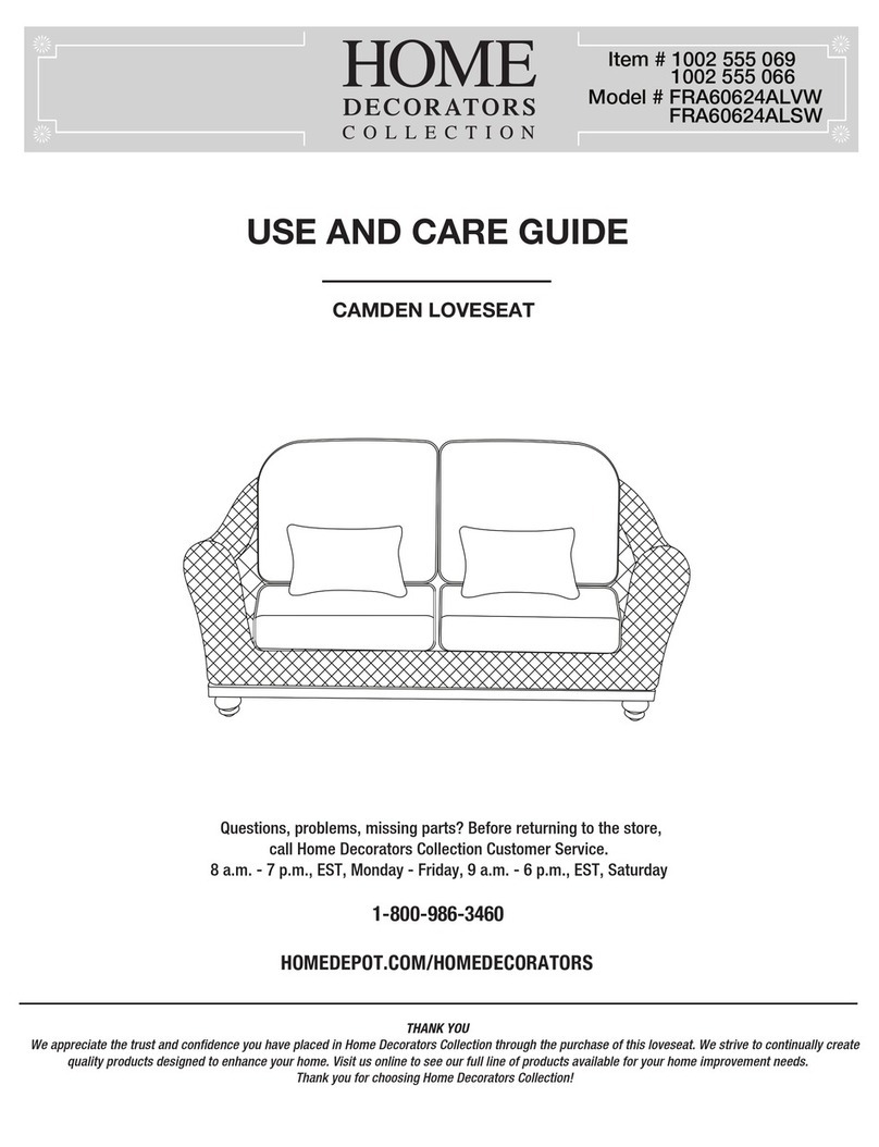 Home Decorators FRA60624ALVW Use and care guide