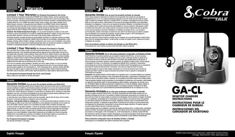 Cobra microTALK GA-CL User manual