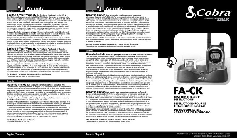 Cobra microTALK FA-CK instructions