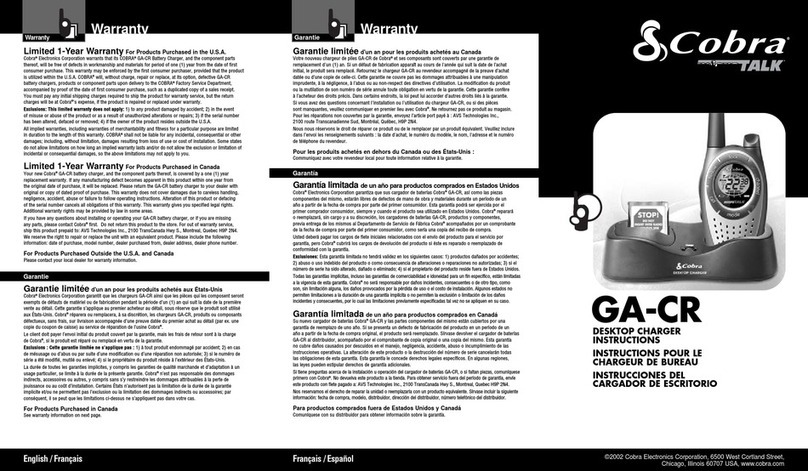 Cobra microTALK GA-CR instructions