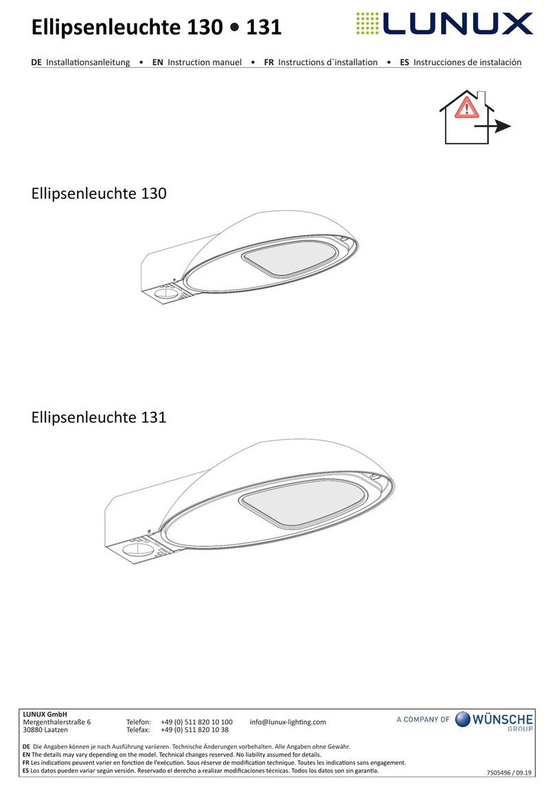 Lunux Ellipsenleuchte 130 User manual