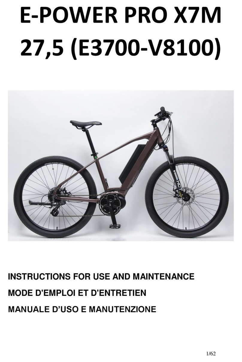 Denver Orus E-POWER PRO X7M 27.5 Series Instructions for use and maintenance