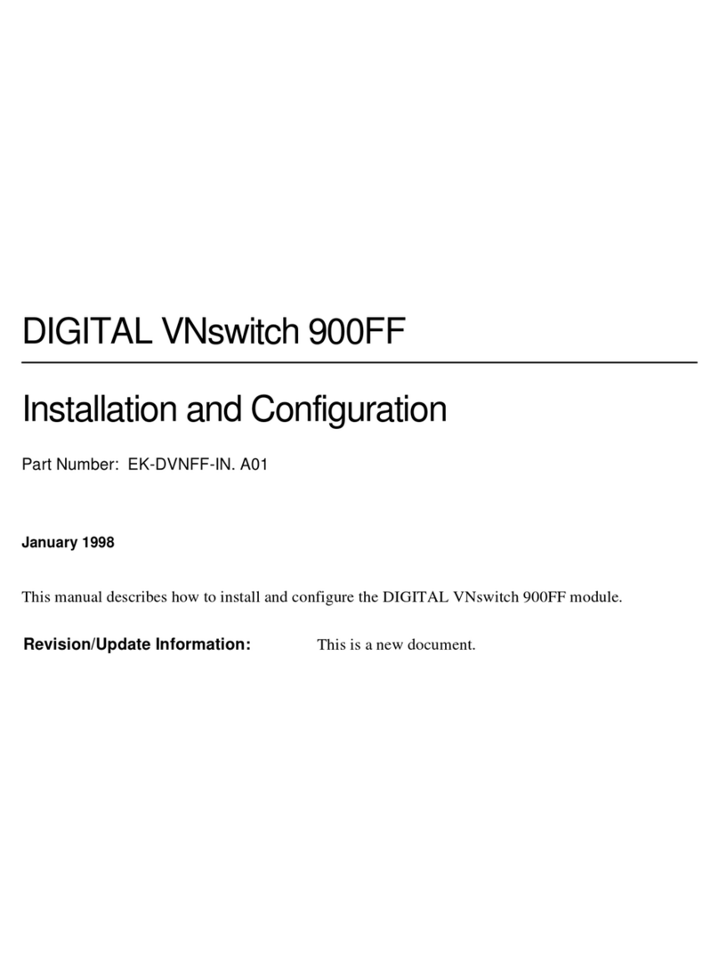 Digital Equipment VNswitch 900FF Operating and maintenance instructions