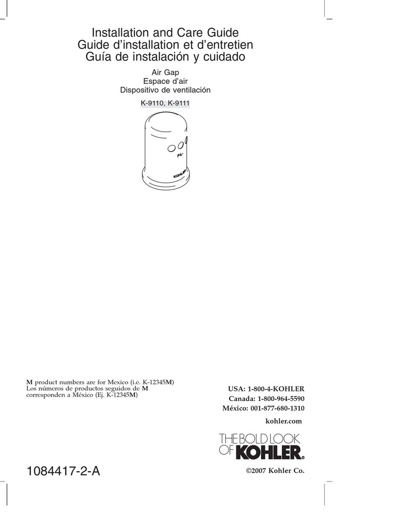 Kohler K-9110 Assembly instructions