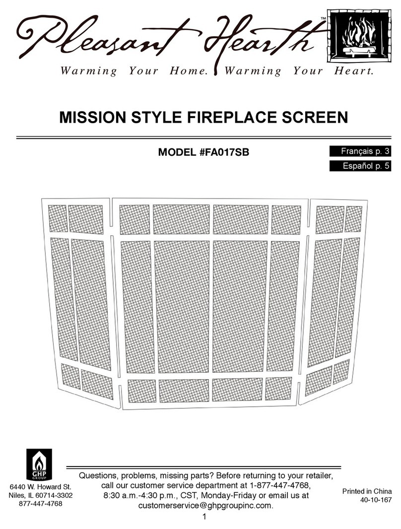 pleasant hearth FA017SB quick start guide