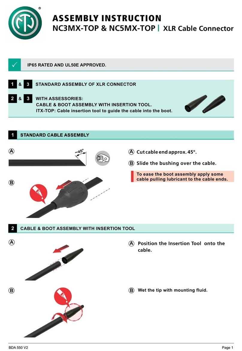 NEUTRIK NC3MX-TOP User manual