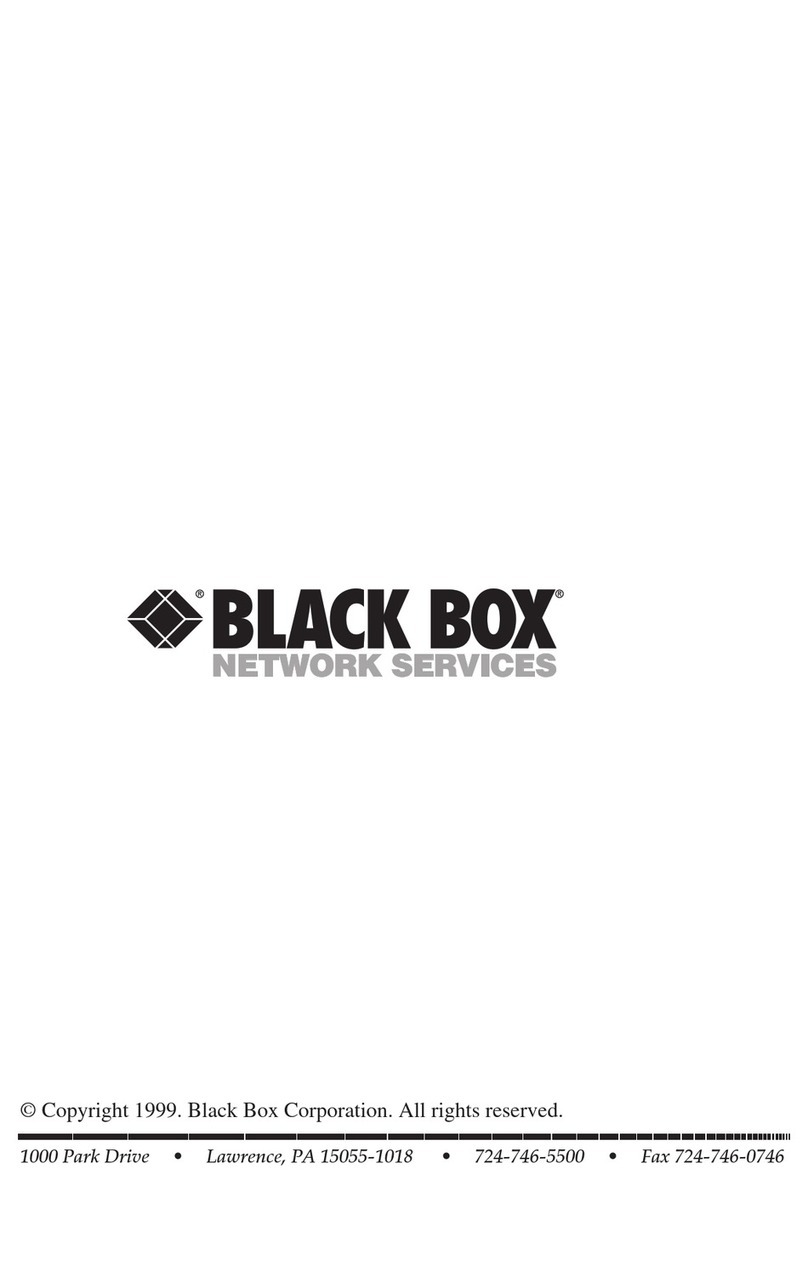 Black Box FA012 User manual Black Box FA012 User manual