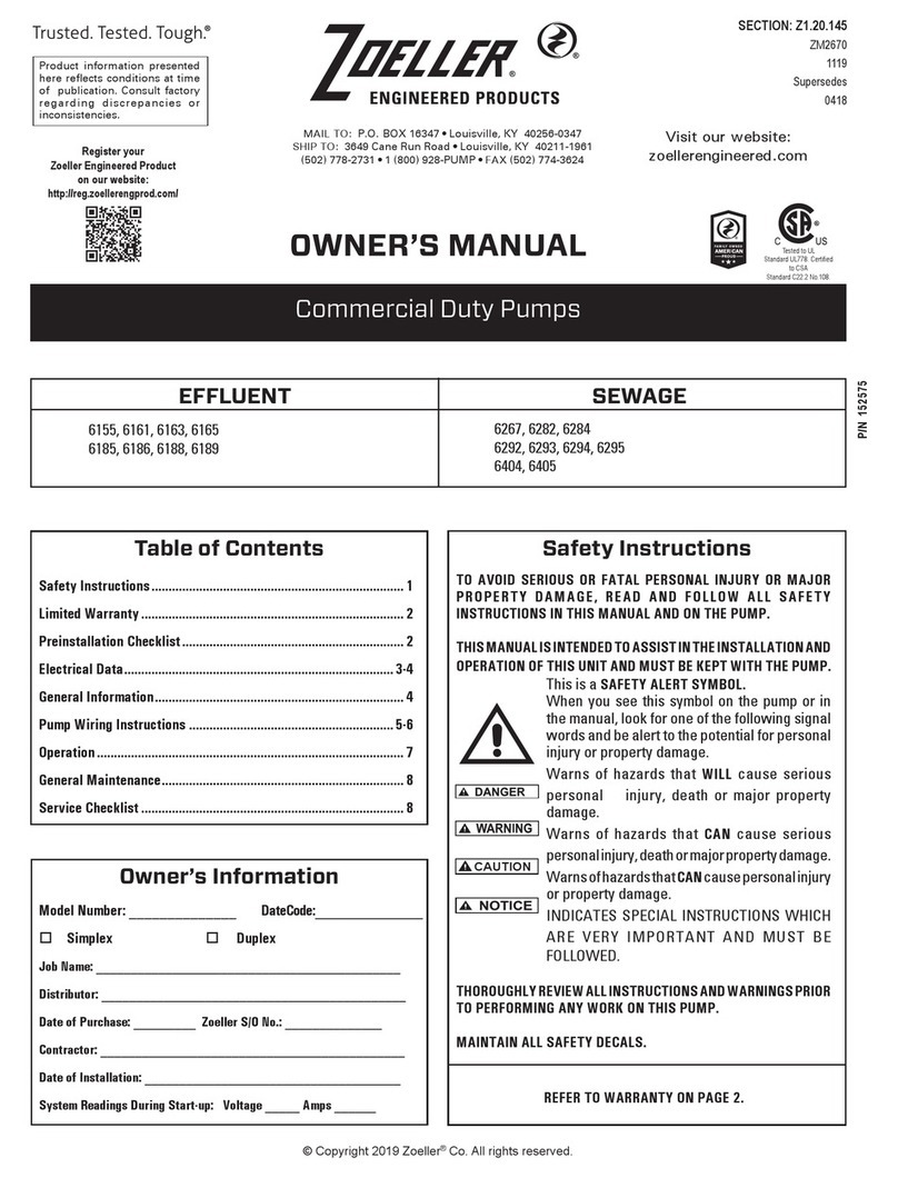 Zoeller 6155 owner's manual