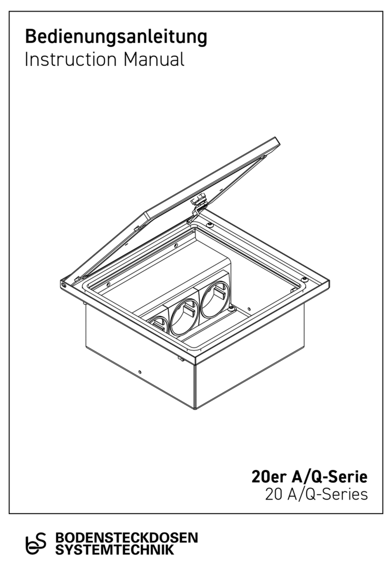 Bodensteckdosen Systemtechnik 20er A/Q Series instruction manual Bodensteckdosen Systemtechnik 20er A/Q Series instruction manual