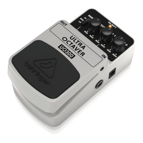 Behringer Ultra Octaver UO300 quick start guide