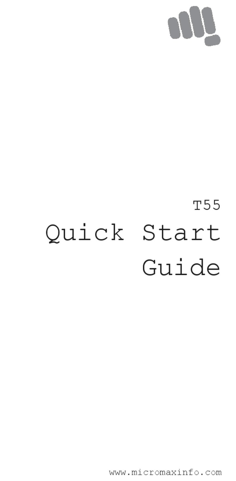 Micromax T55 User manual