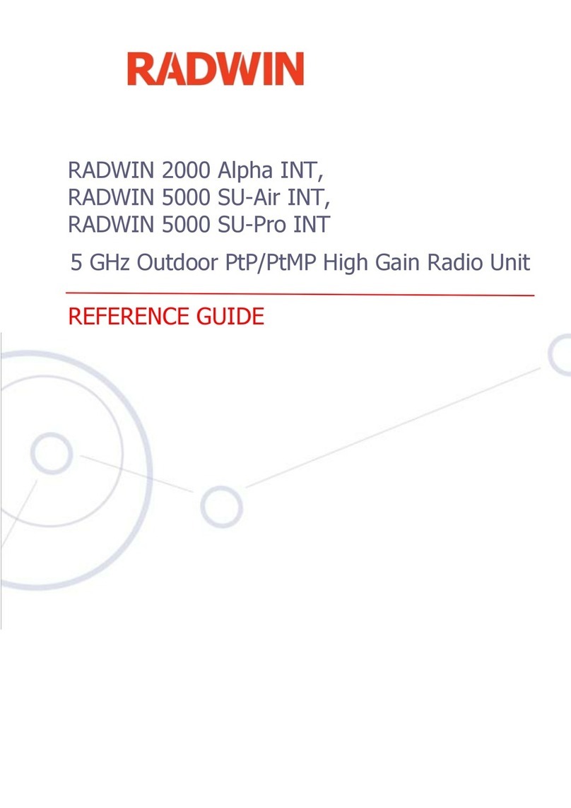 Radwin 2000 Alpha INT reference guide