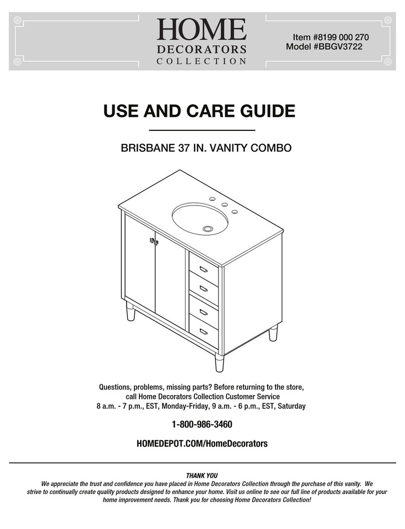 Home Decorators Collection BBGV3722 Use and care guide