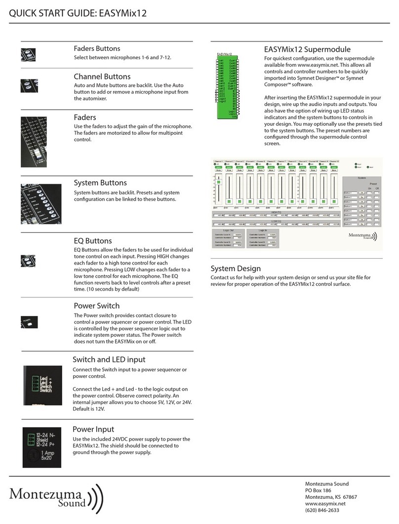 Montezuma EASYMix12 User manual
