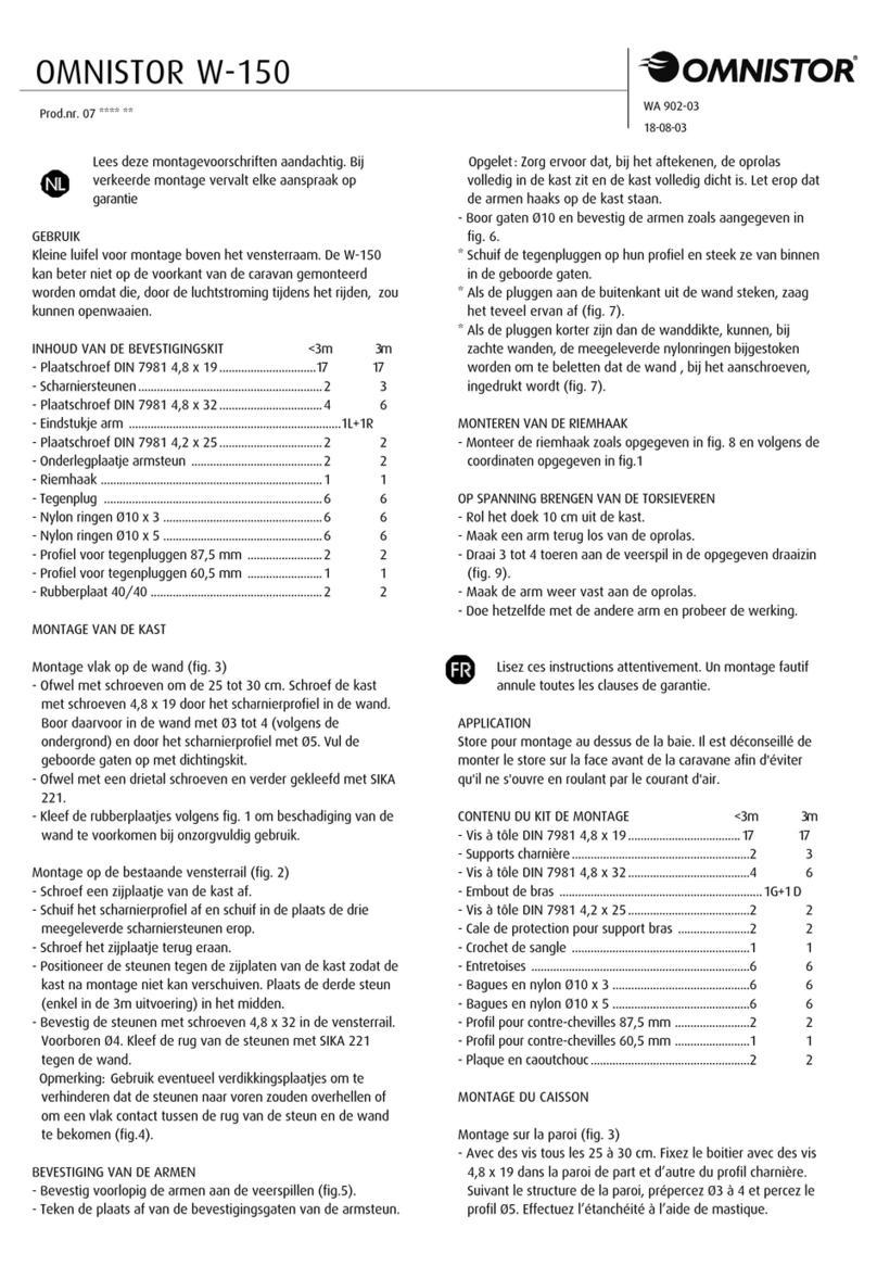 OMNISTOR W-150 User manual