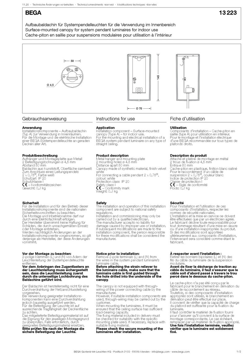 BEGA 13223 Instructions for use