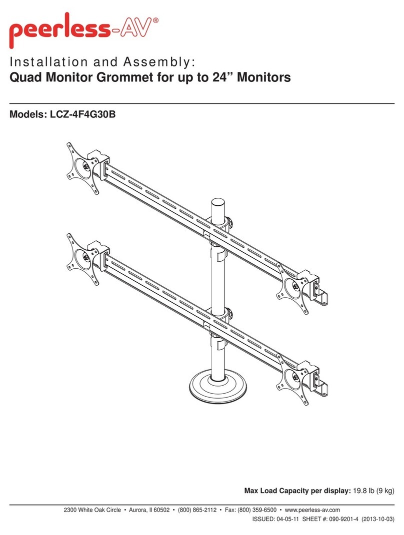 peerless-AV LCZ-4F4G30B Installation and assembly