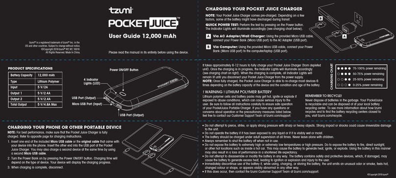 TZUMI Pocket Juice user guide