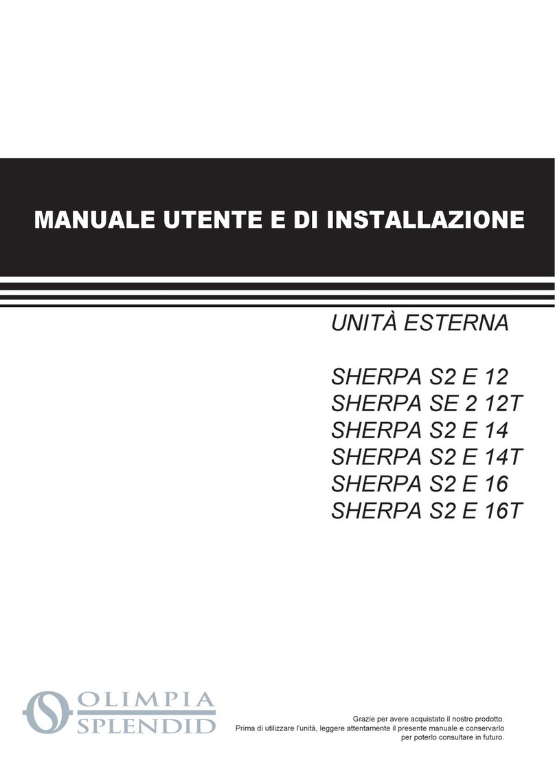 Olimpia splendid SHERPA S2 E 12 Installation & owner's manual
