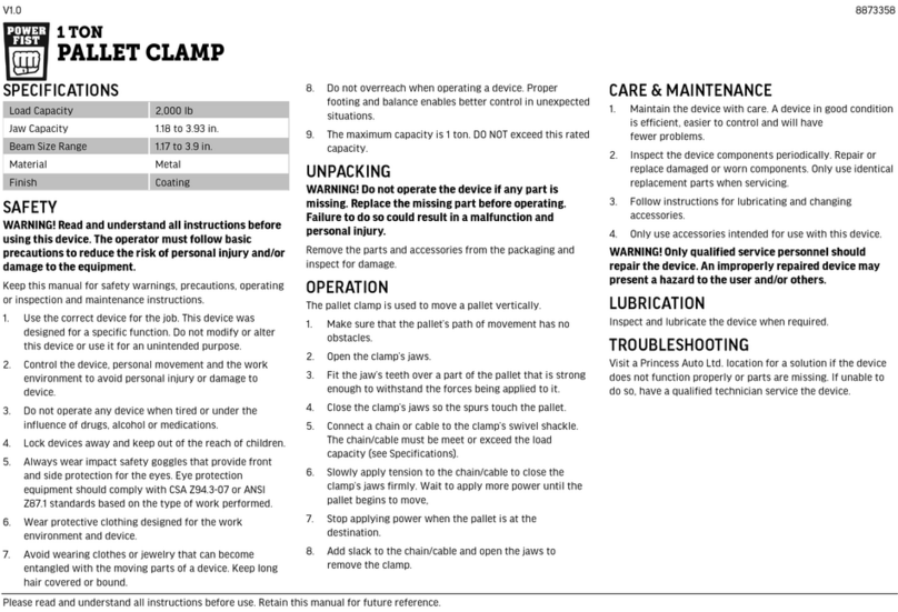 Power Fist 8873358 manual