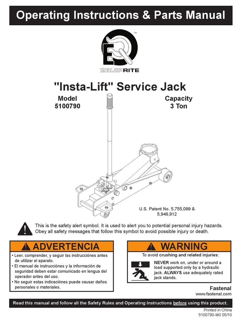 EQUIPRITE 5100790 Operating instructions & parts manual