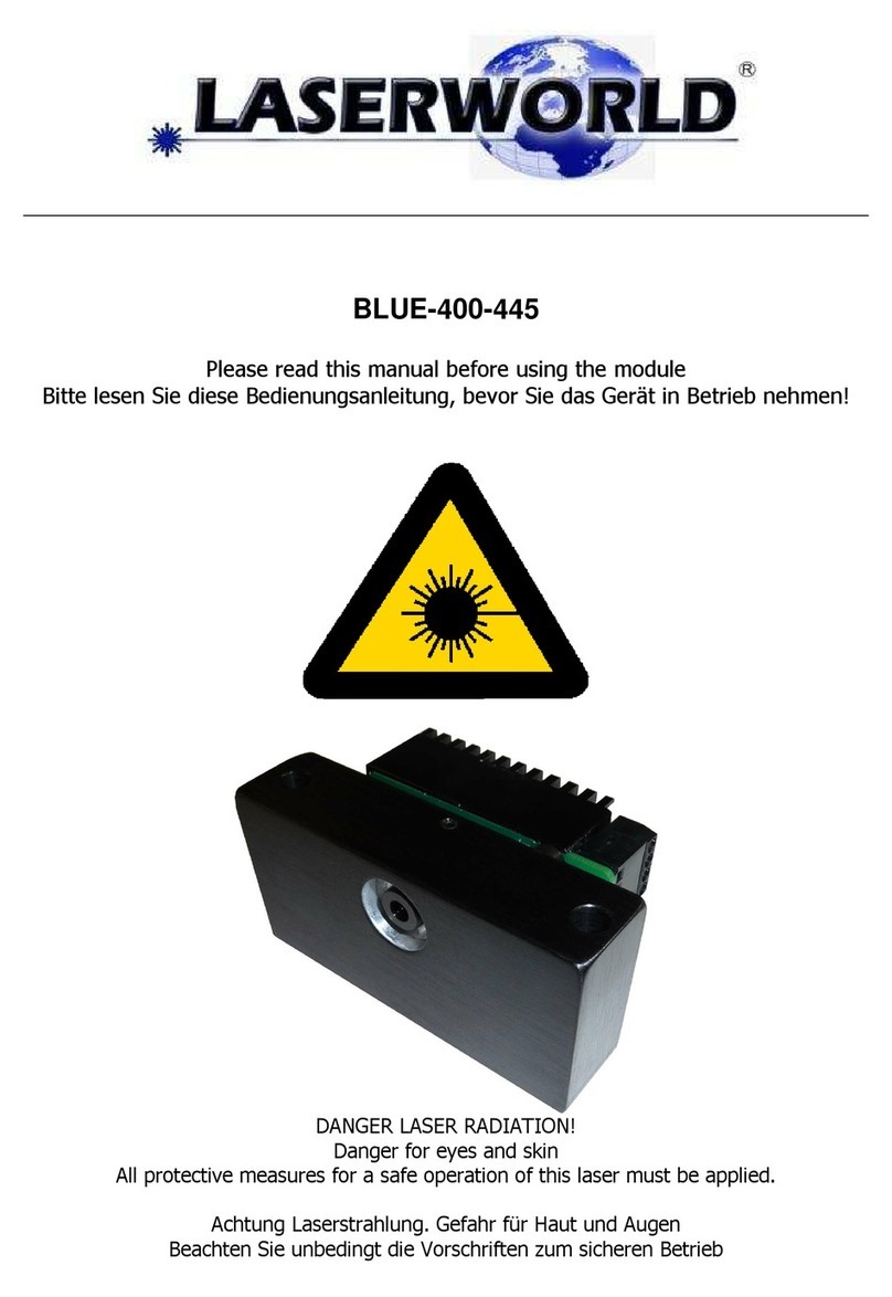 Laserworld BLUE-400-445 User manual Laserworld BLUE-400-445 User manual