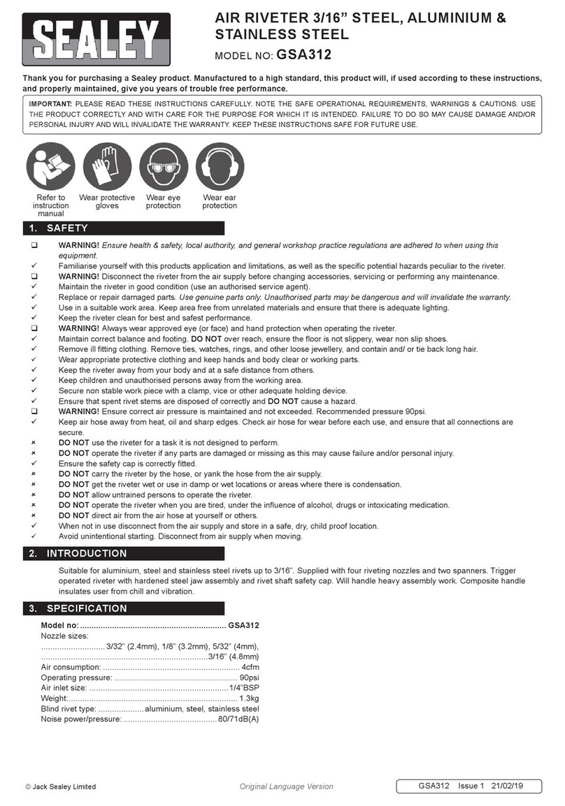 Sealey GSA312 User manual