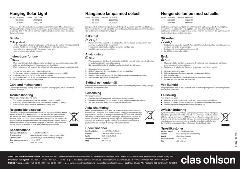 Clas Ohlson ZK6023B Instructions for use