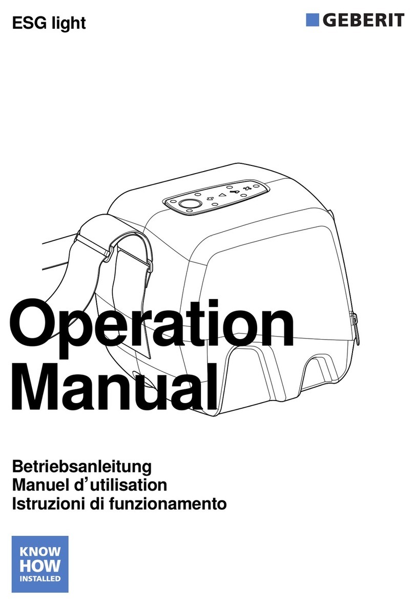 Geberit ESG light Operation manual