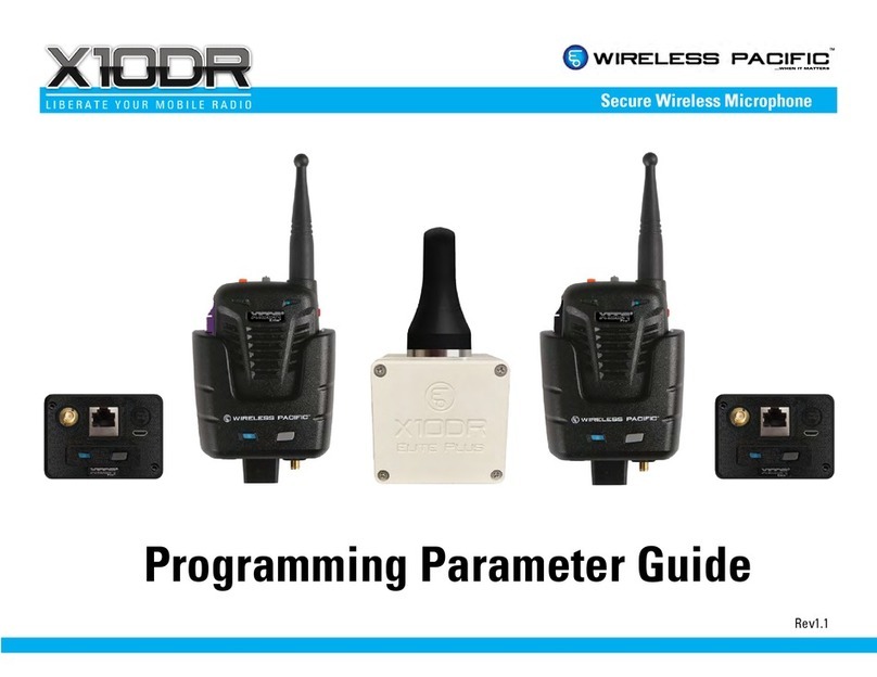 Wireless Pacific X10DR ELITE Programming Parameter Guide