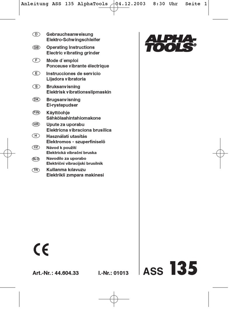 Alpha tools ASS 135 User manual