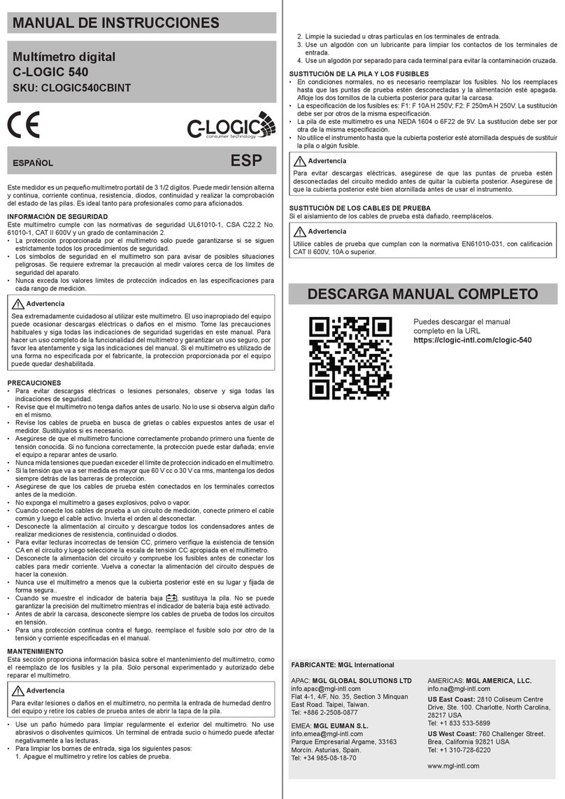 C-LOGIC 5600 User manual