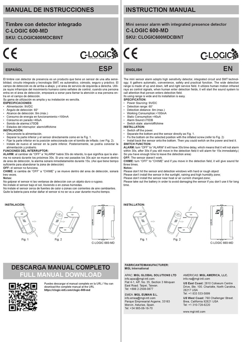 C-LOGIC 600-MD User manual