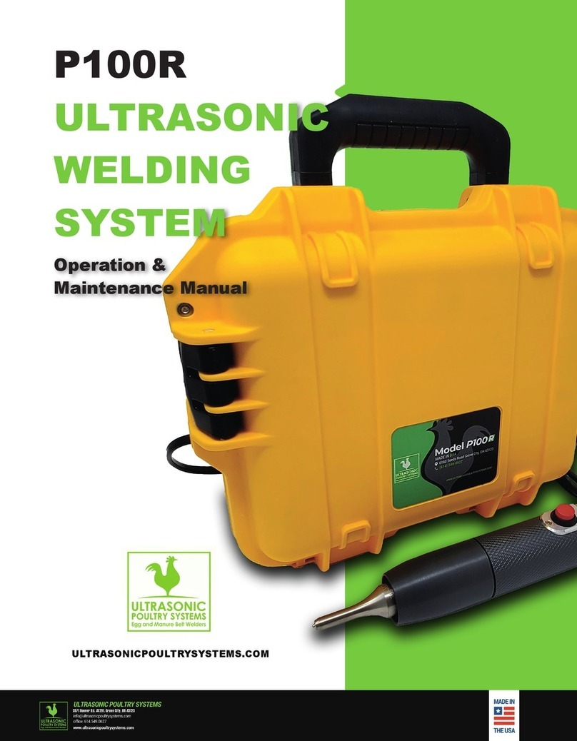 Ultrasonic Poultry Systems P100R Operation & maintenance manual