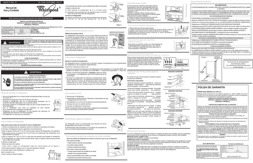 Whirlpool NWR2001Q Use and care guide