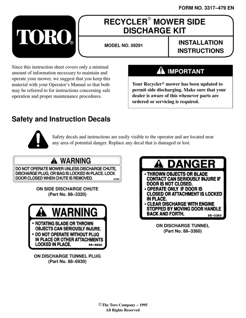 Toro RECYCLER 59291 installation instructions