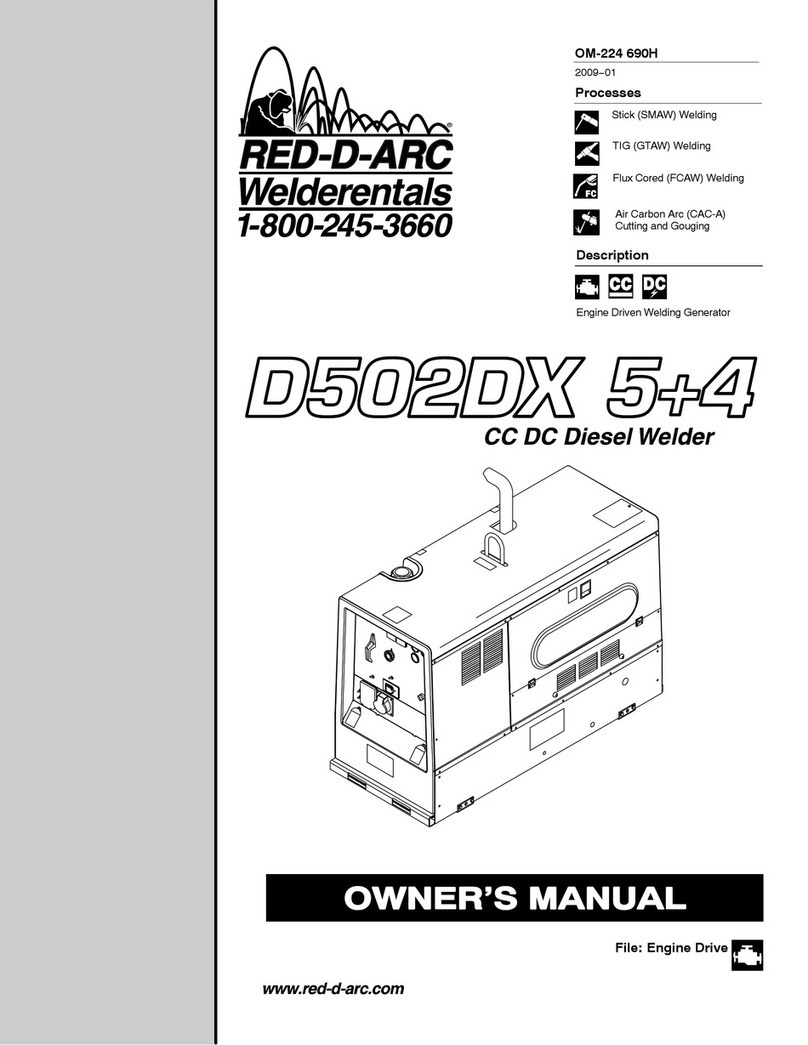 Red-D-Arc Welderentals D502DX 5+4 owner's manual