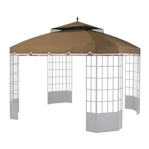 for Living cambridge gazebo 088-1383-4 Assembly instructions