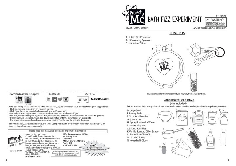 project mc2 BATH FIZZ EXPERIMENT User manual