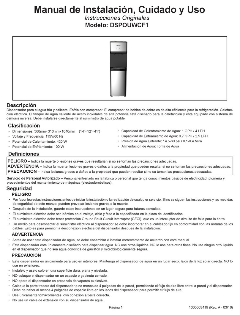 Elkay Model: DSPOUWCF1 Installation, care & use manual