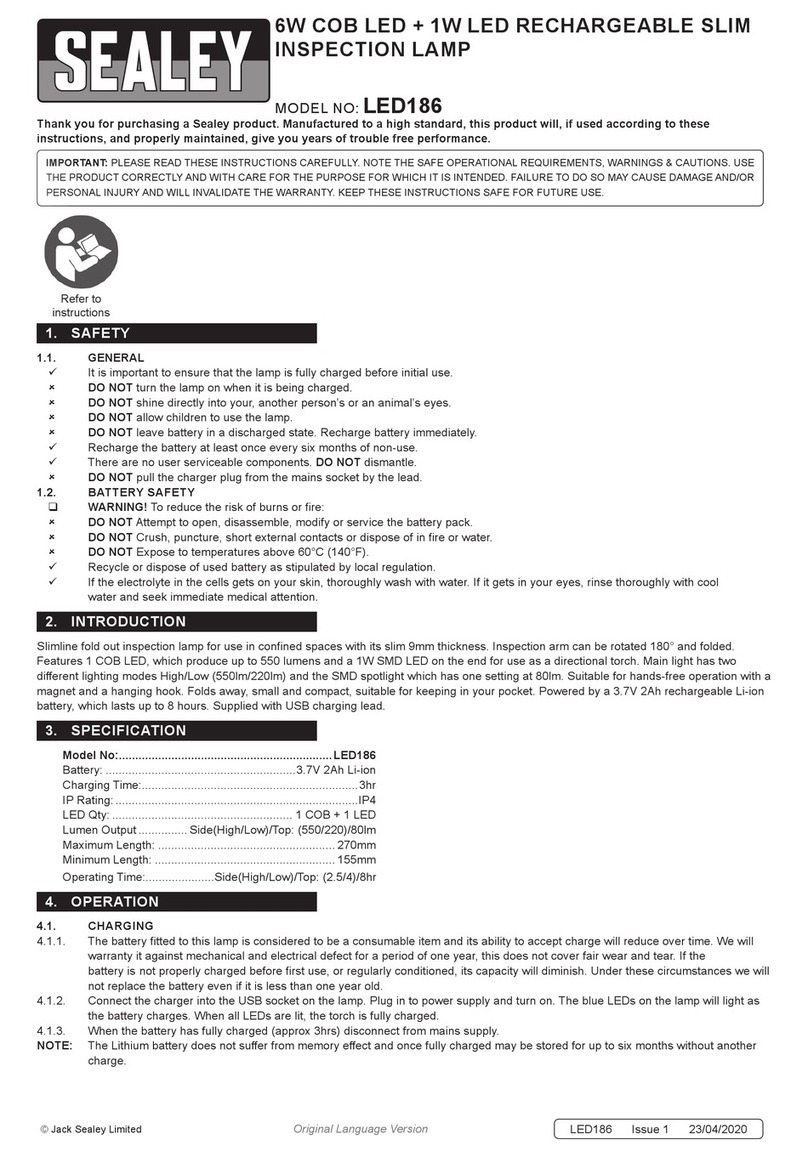 Sealey LED186 User manual