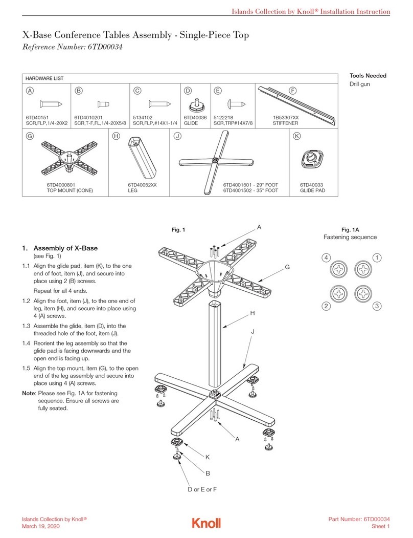 Knoll 6TD00034 Installation instruction