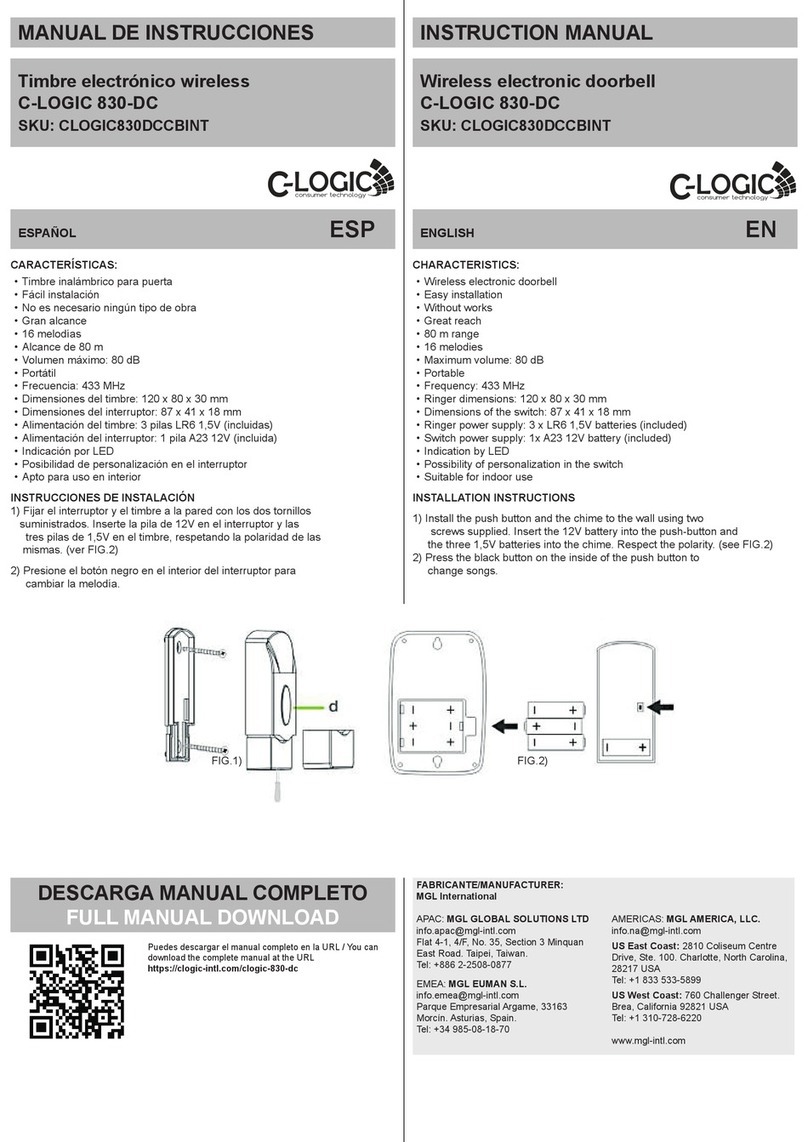 C-LOGIC 830-DC User manual